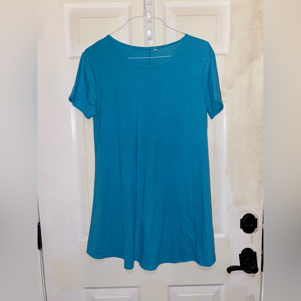 Blue T-shirt Dress